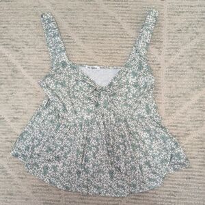 Floral Green Women's Top